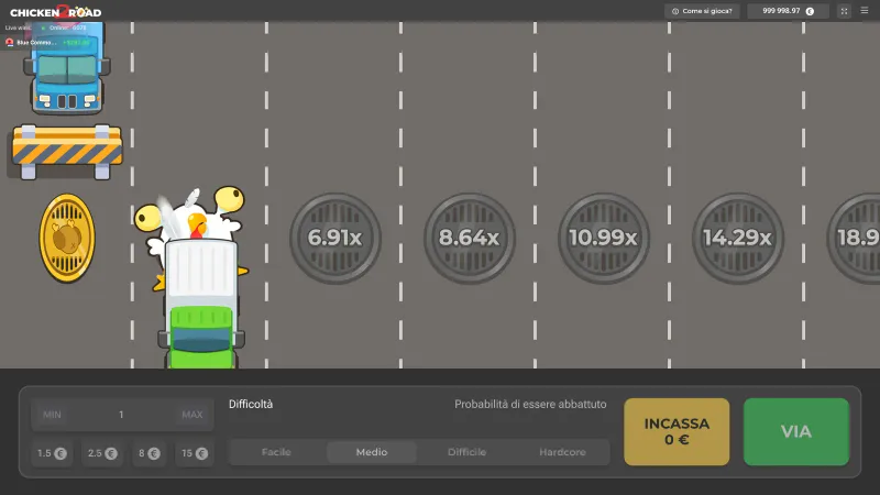 Chicken Road 2: un camion verde investe la gallina nella dodicesima corsia
